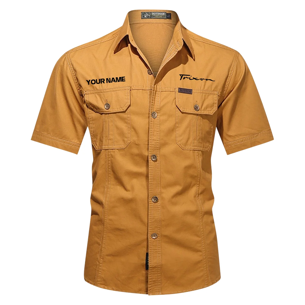 Trixon Drums Exclusive Logo - Personalized Casual Shirt QTDR240425A1TRX - Orange