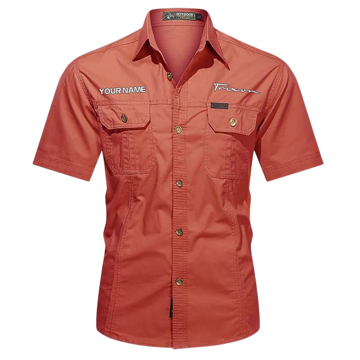 Trixon Drums Exclusive Logo - Personalized Casual Shirt QTDR240425A1TRX - Red