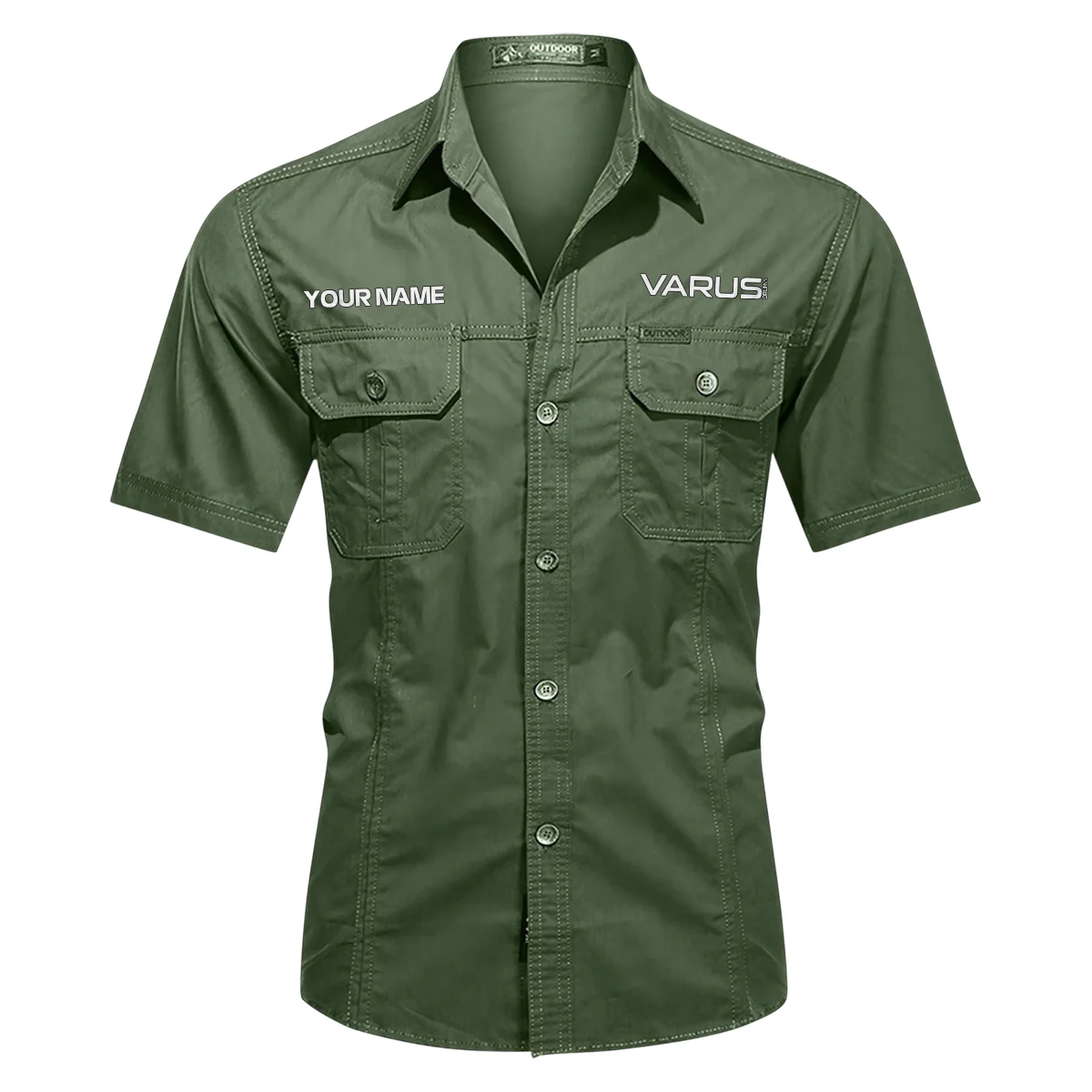 Varus Drums Exclusive Logo - Personalized Casual Shirt QTDR240425A1VRS - Green
