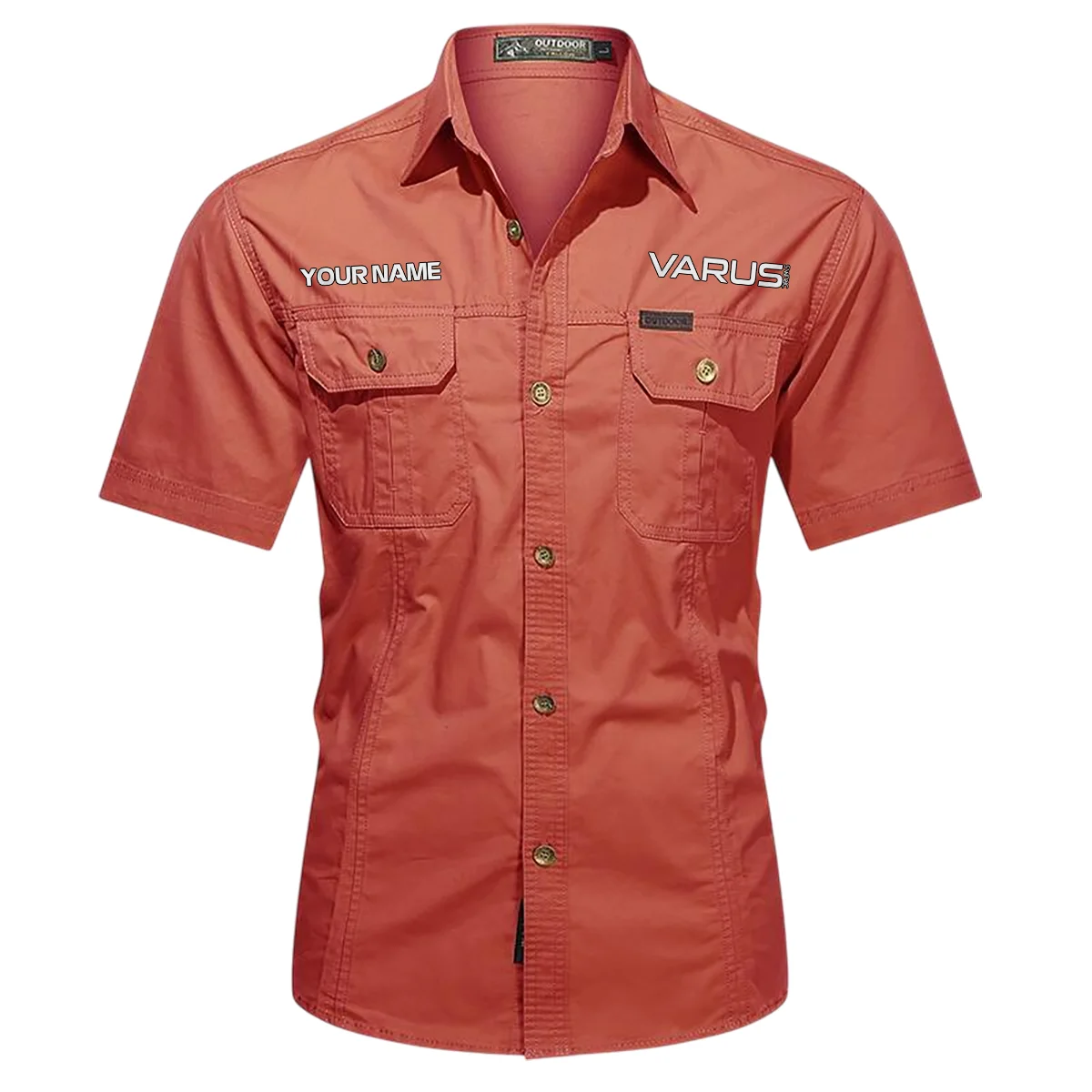 Varus Drums Exclusive Logo - Personalized Casual Shirt QTDR240425A1VRS - Red