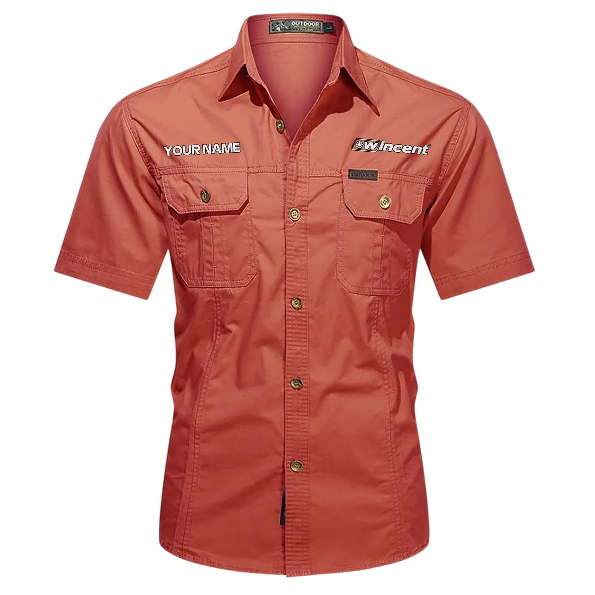 Wincent Drums Exclusive Logo - Personalized Casual Shirt QTDR240425A1WCT - Red