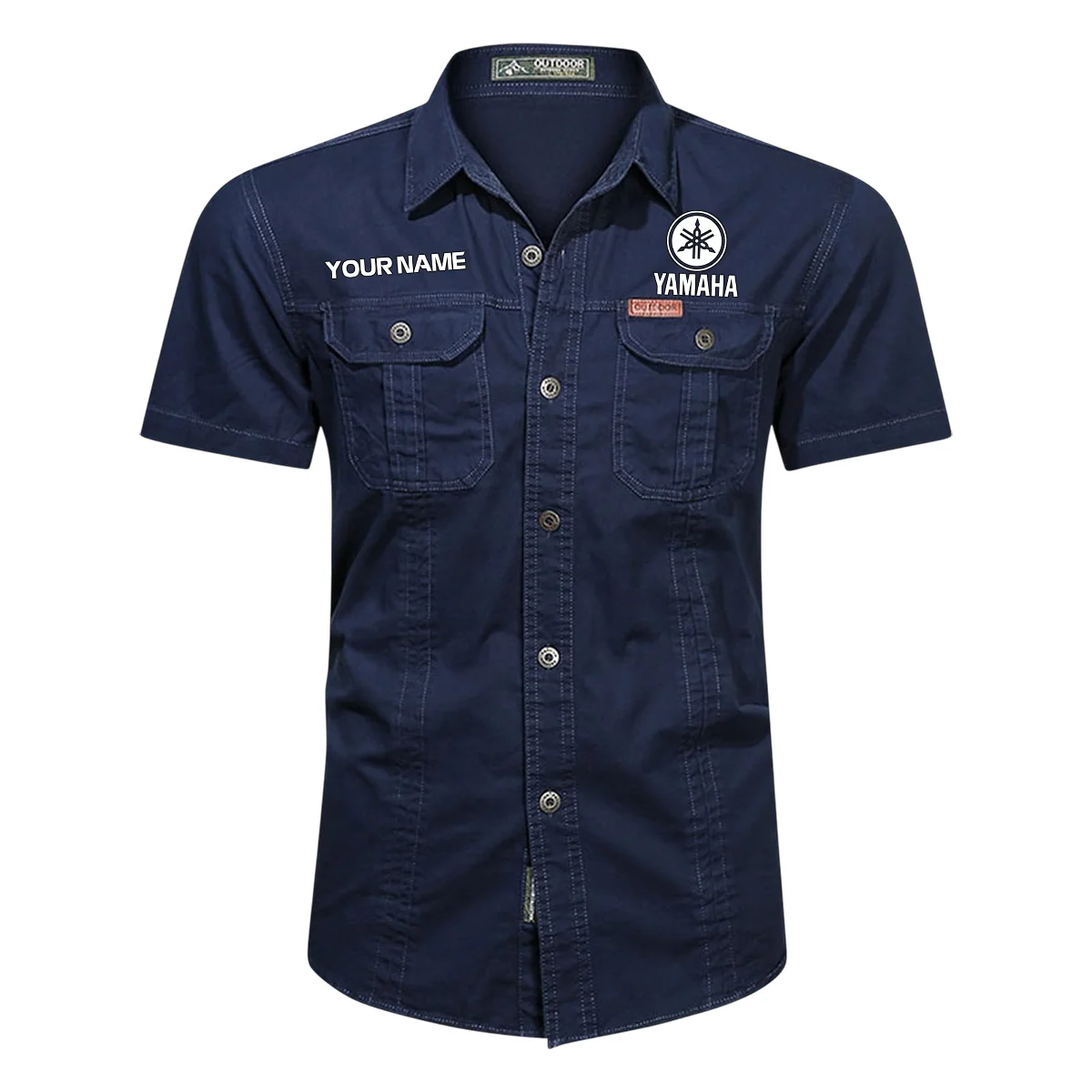 Yamaha Drums Drums Exclusive Logo - Personalized Casual Shirt QTDR240425A1YAM - Dark Blue
