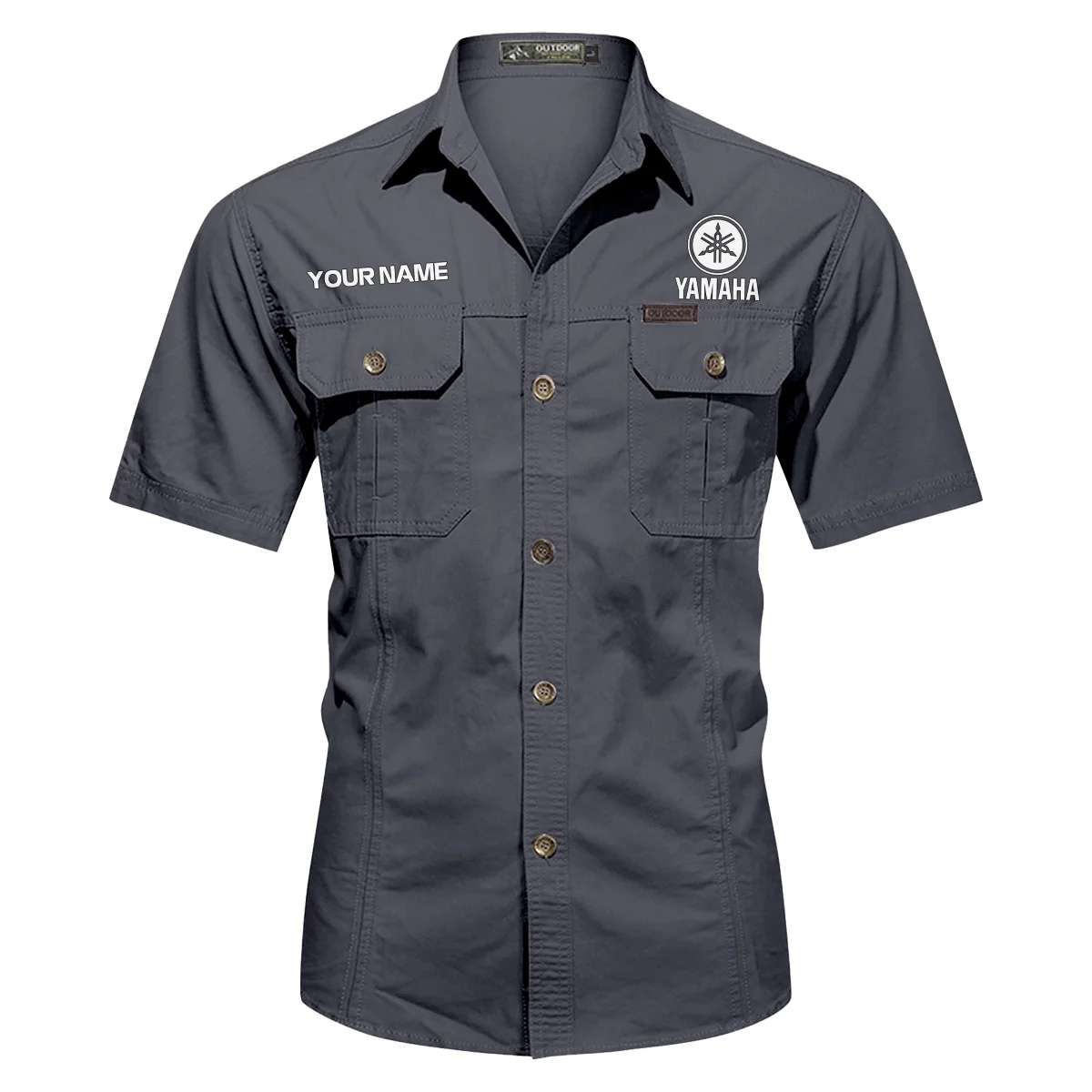 Yamaha Drums Drums Exclusive Logo - Personalized Casual Shirt QTDR240425A1YAM - Dark Gray